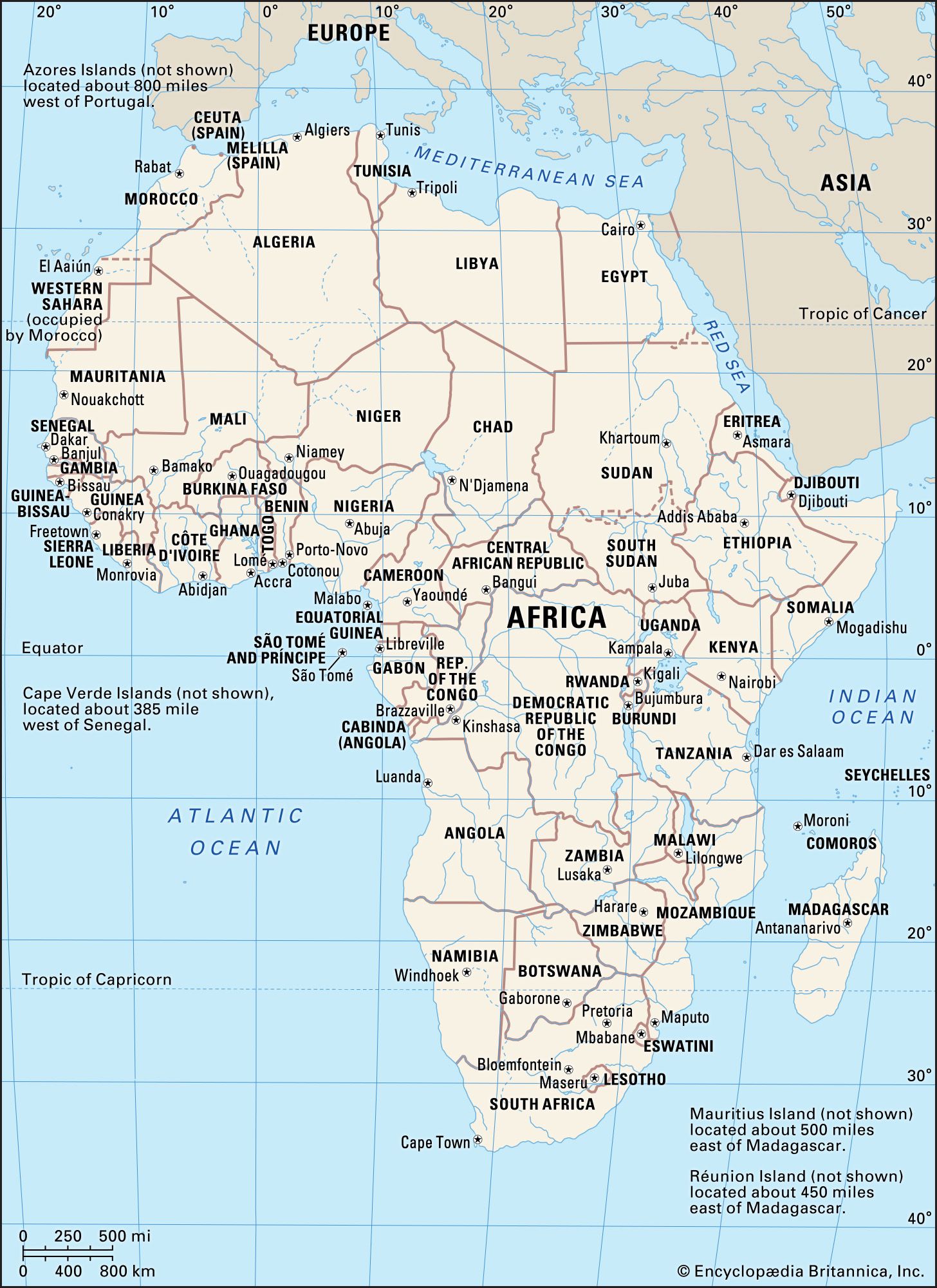 Africa map global